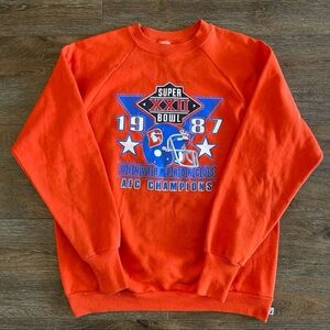Vintage 1987 NFL Denver Broncos Crewneck Sweatshirt Size XL